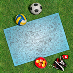 Spielplane Spielzeug blau – wetterfest und abwischbar für drinnen und draußen – Ansicht 2