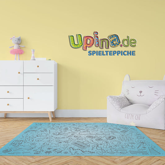 Teppich Spielzeug blau