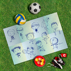 Spielplane Sportarten blau – wetterfest und abwischbar für drinnen und draußen – Ansicht 2
