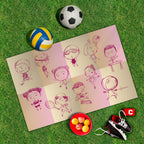 Spielplane Sportarten rosa – wetterfest und abwischbar für drinnen und draußen – Ansicht 2