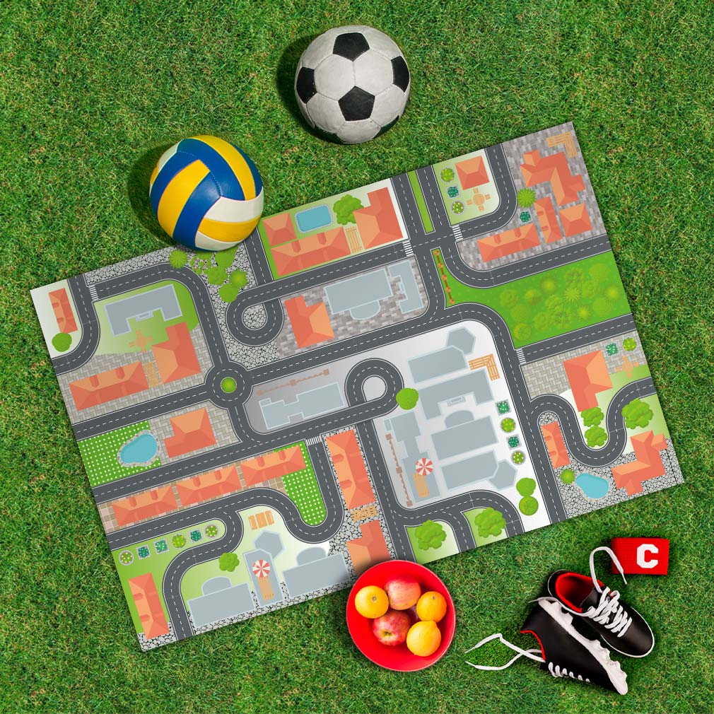Spielplane Stadt – wetterfest und abwischbar für drinnen und draußen – Ansicht 2