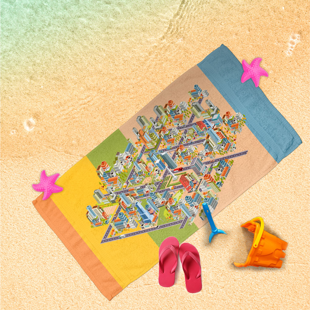 Handtuch Stadt isometrisch