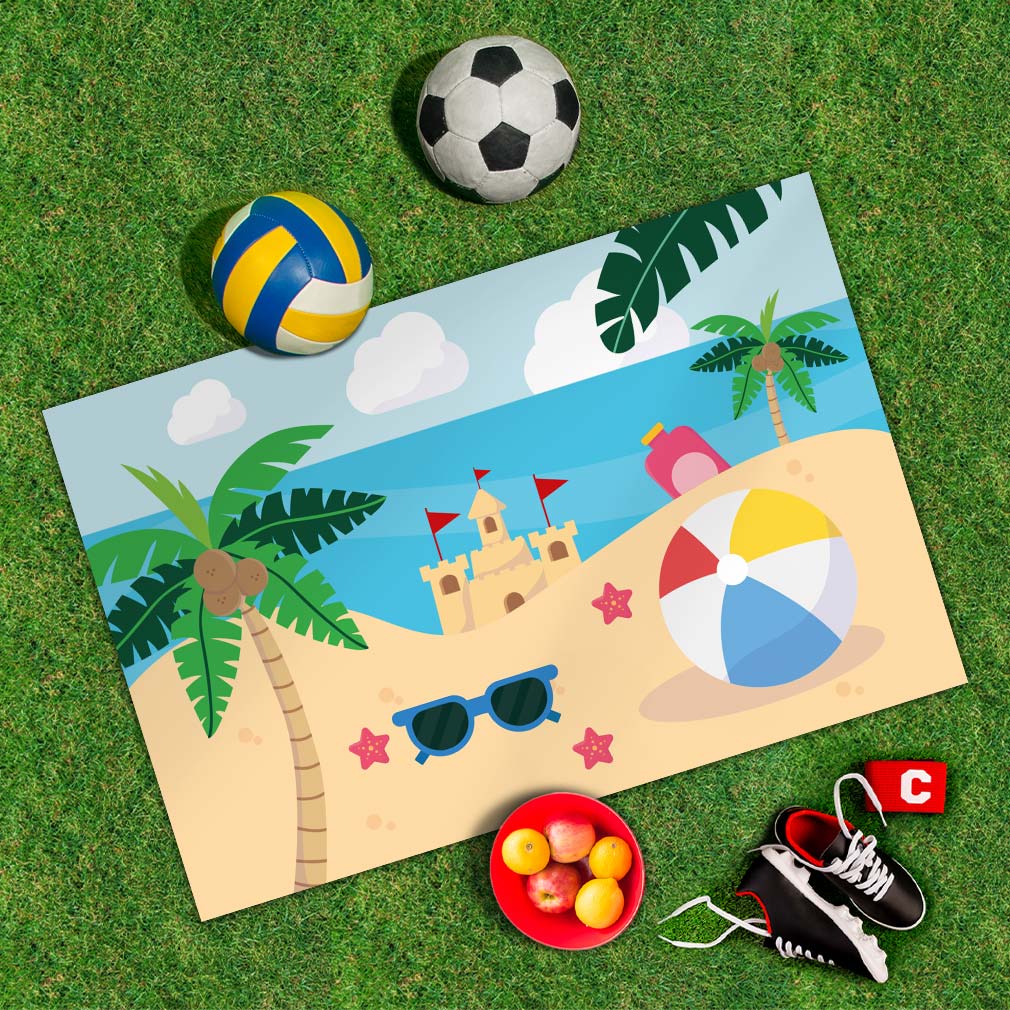 Spielplane Strand – wetterfest und abwischbar für drinnen und draußen – Ansicht 2