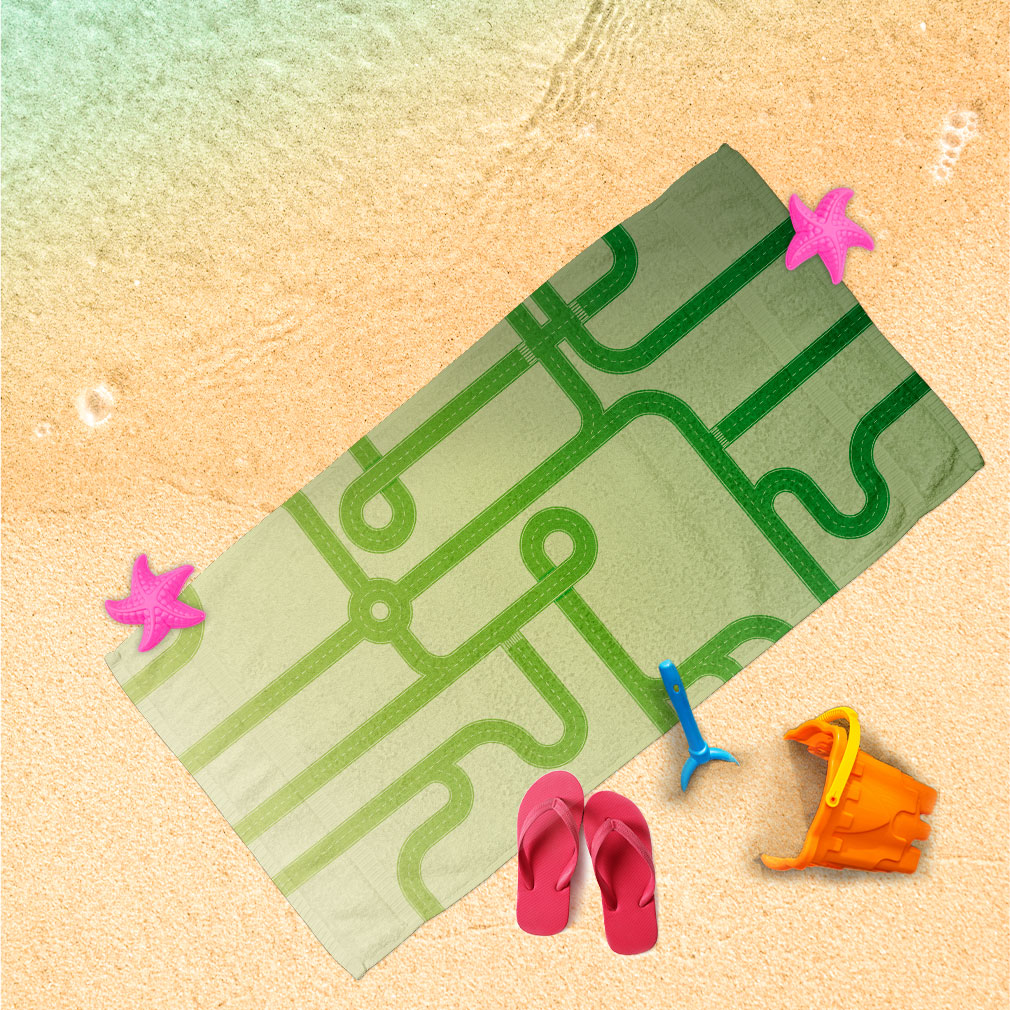 Handtuch Straßen grün