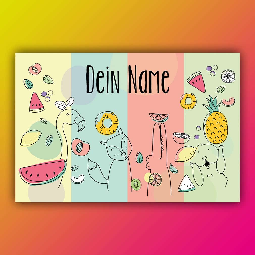 Tiere-Früchte individuell