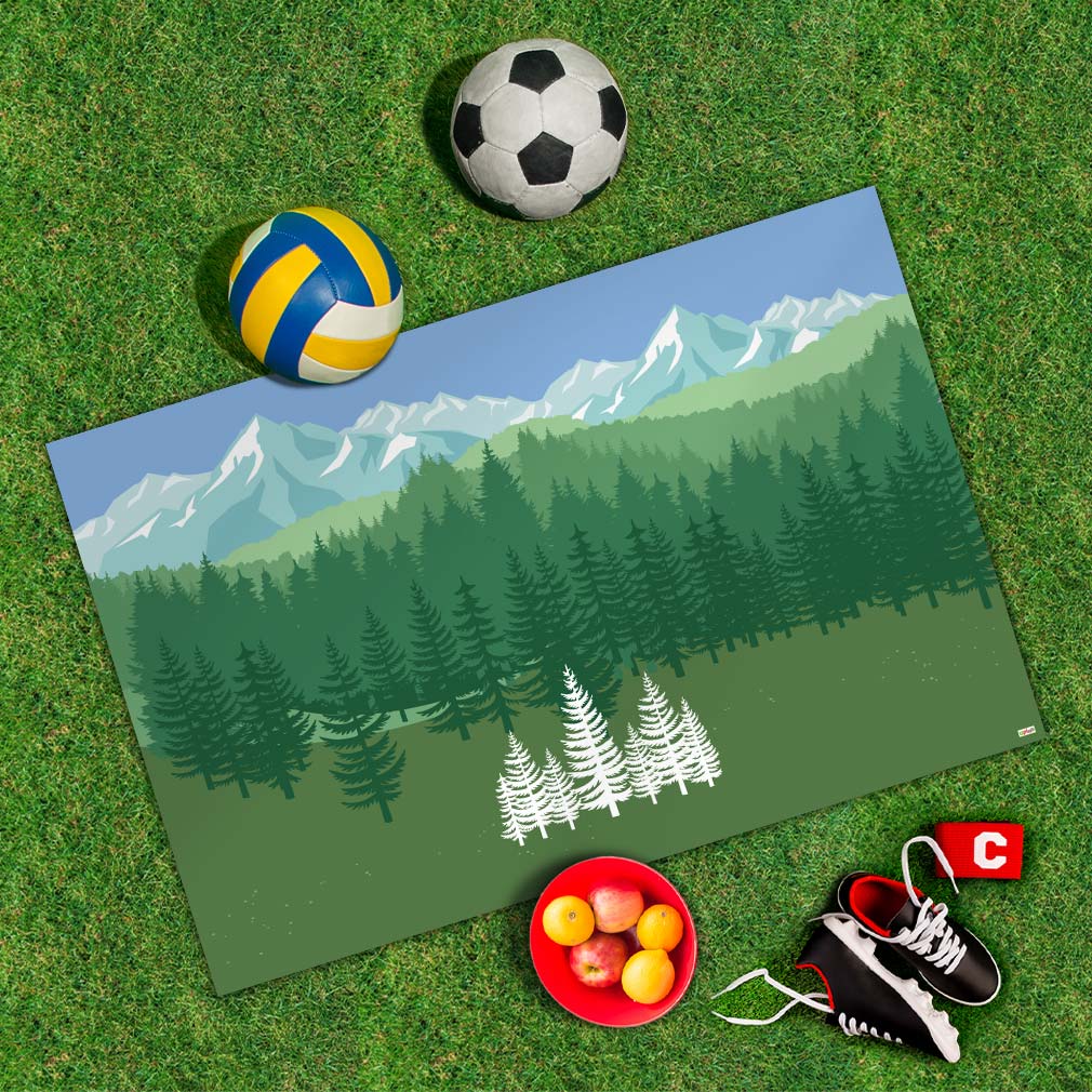 Spielplane Wald – wetterfest und abwischbar für drinnen und draußen – Ansicht 2