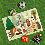 Spielplane Wald Tiere – wetterfest und abwischbar für drinnen und draußen – Ansicht 2