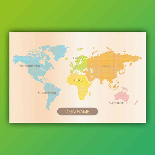 Weltkarte abstrakt individuell