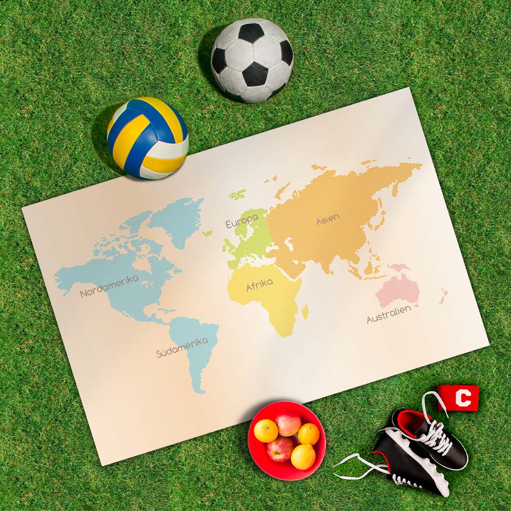 Spielplane Weltkarte abstrakt