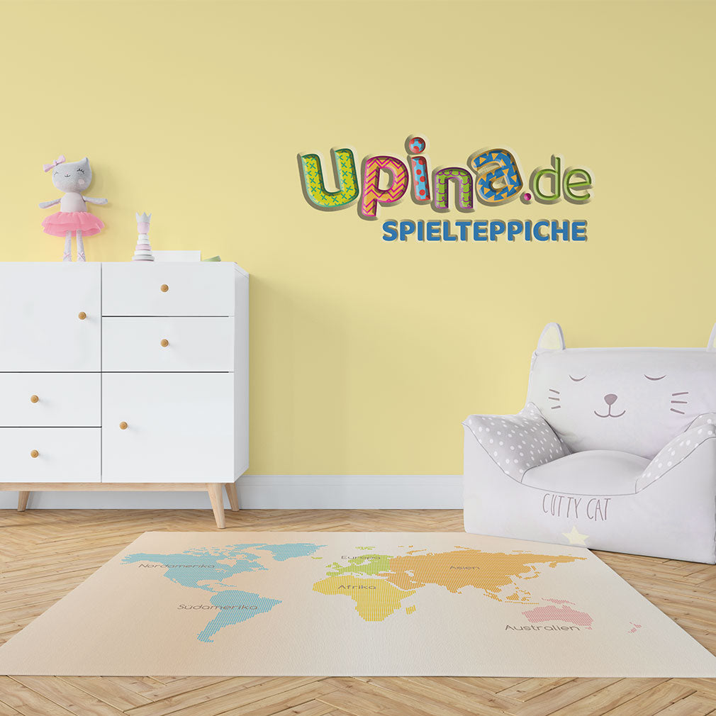 Teppich Weltkarte abstrakt