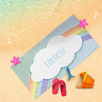 Kinderhandtuch Wolke Regenbogen – weich, saugstark und Öko-Tex-zertifiziert – Ansicht 2