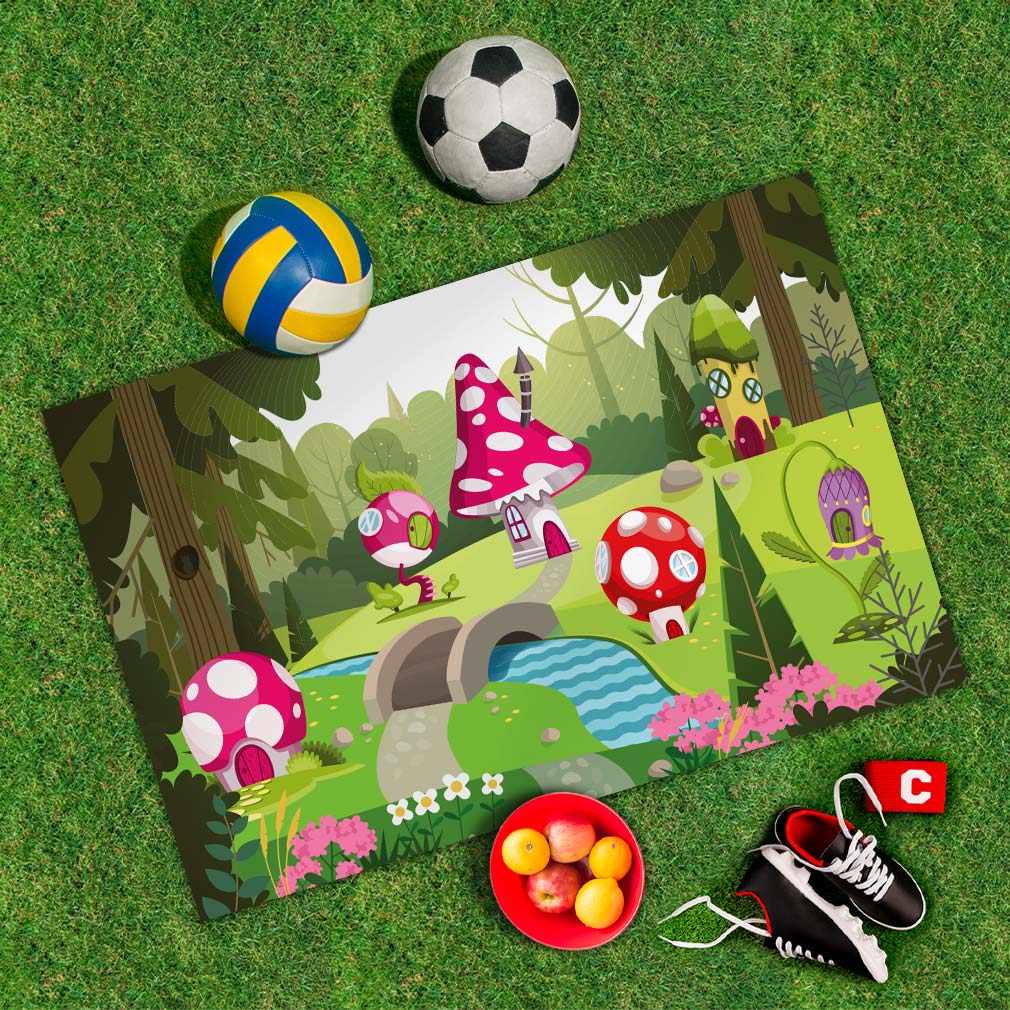 Spielplane Zauberwald – wetterfest und abwischbar für drinnen und draußen – Ansicht 2