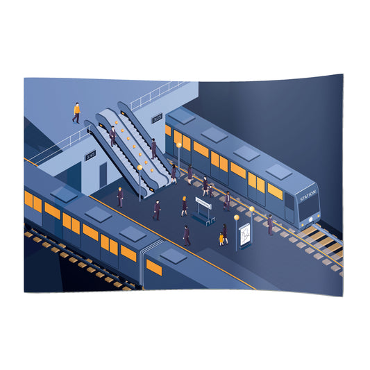 PVC-Spielboden Bahnhof