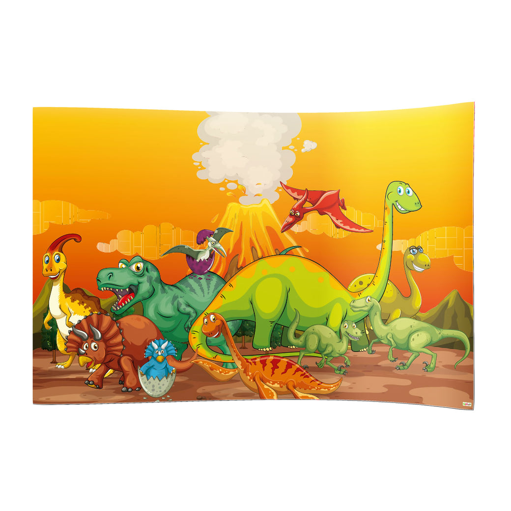 Spielboden Dino – rutschfest und pflegeleicht für drinnen und draußen