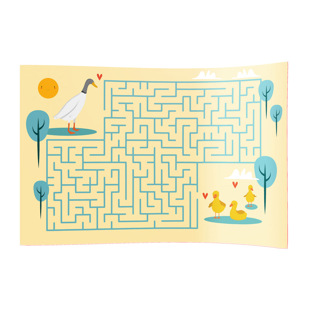 Spielboden Labyrinth Enten – rutschfest und pflegeleicht für drinnen und draußen