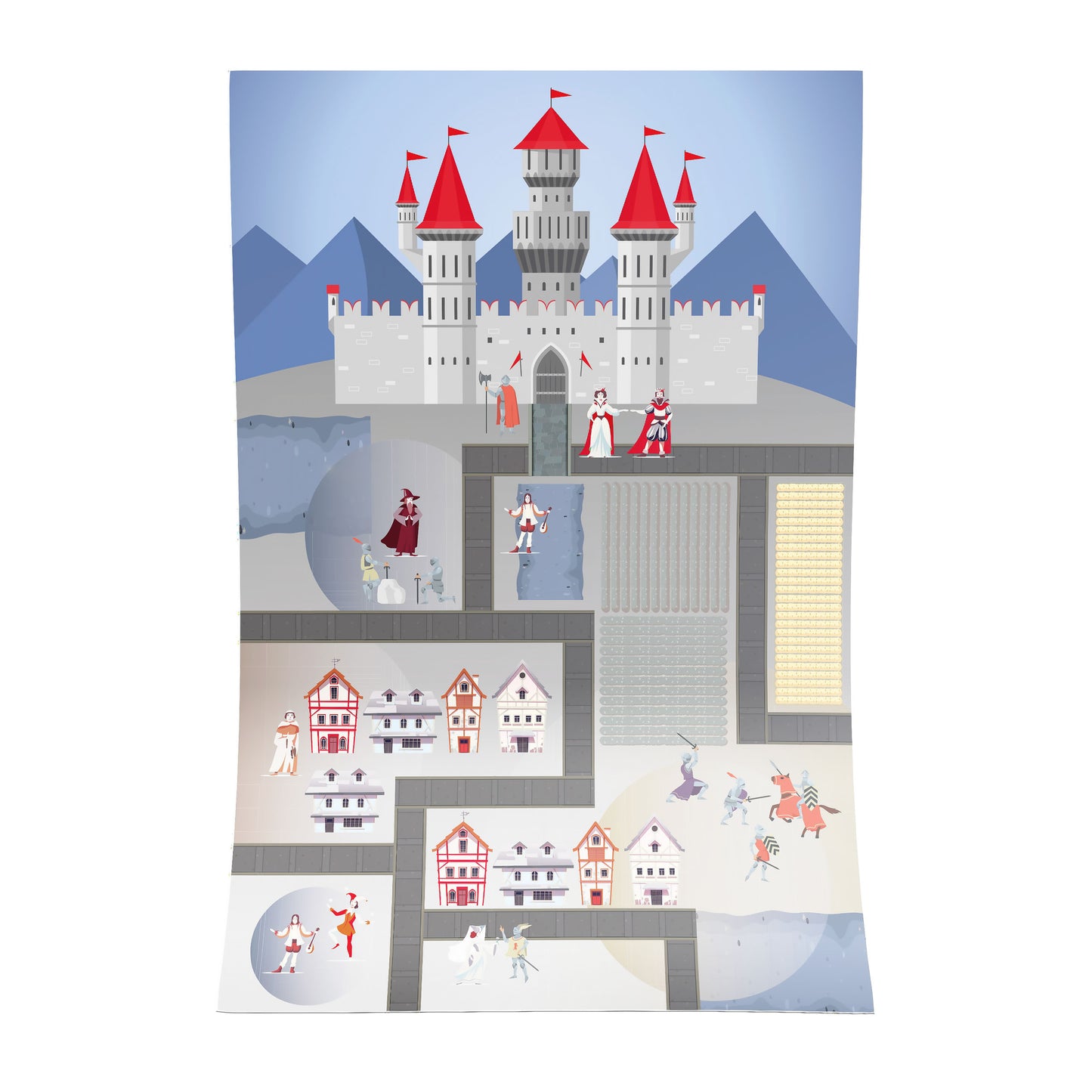 PVC-Spielboden Ritter-Burg