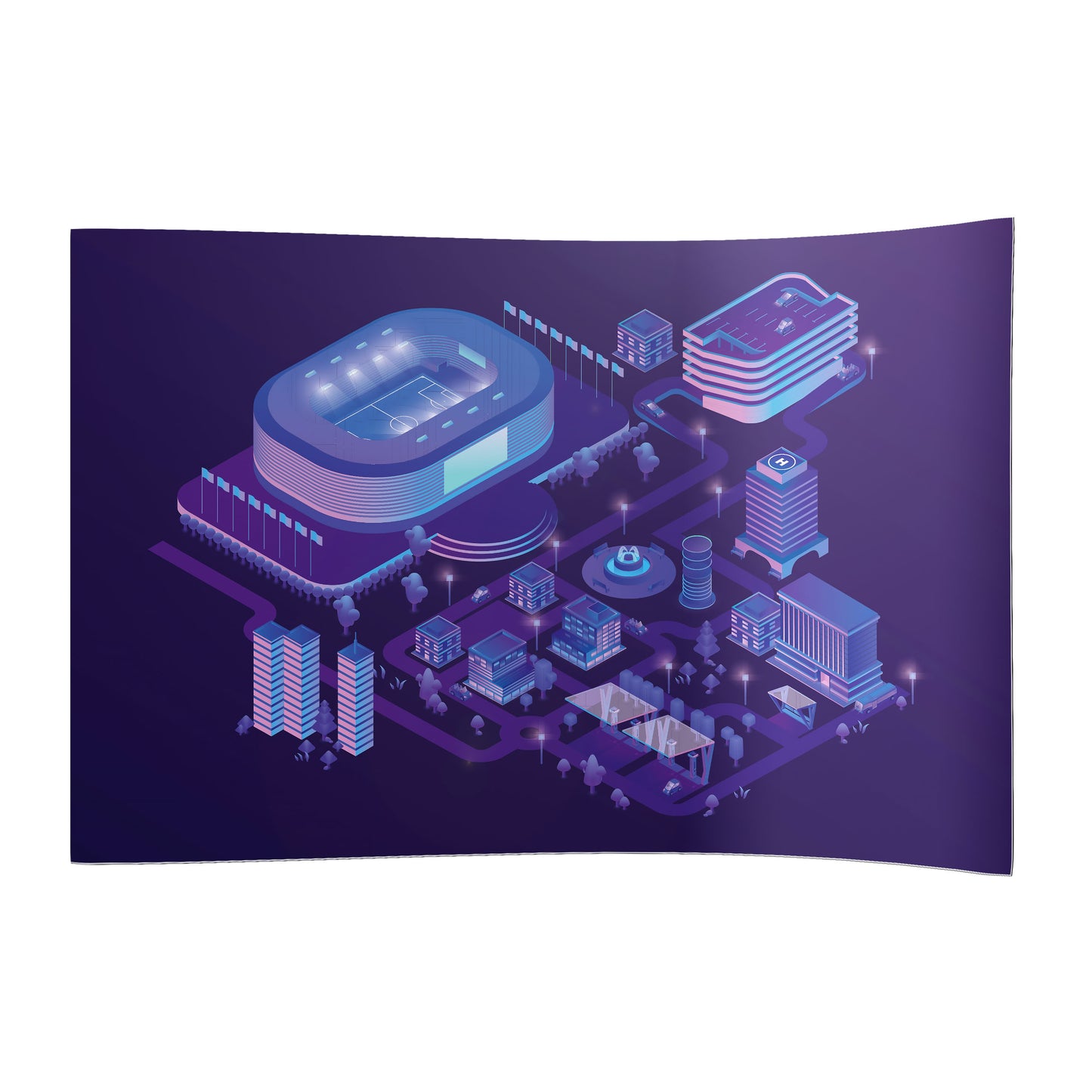 PVC-Spielboden Stadion ultraviolett