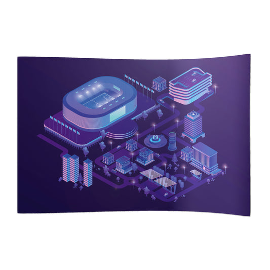 PVC-Spielboden Stadion ultraviolett