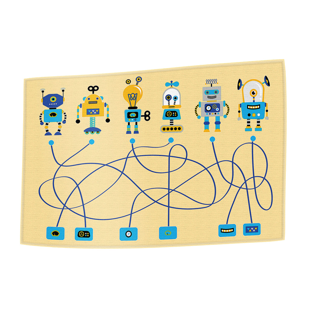 Kinderhandtuch Roboter-Spiel – weich, saugstark und Öko-Tex-zertifiziert