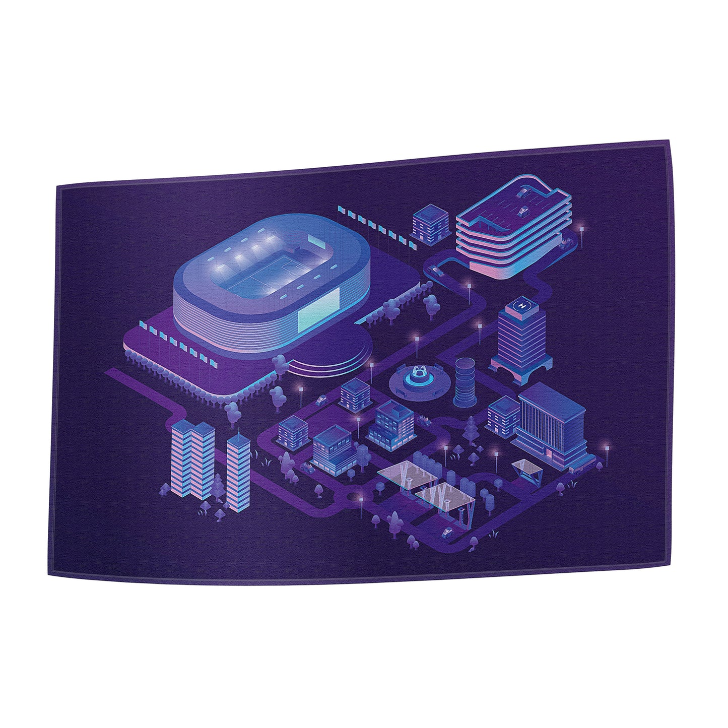 Handtuch Stadion ultraviolett