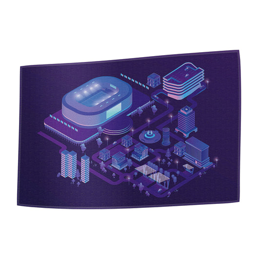 Handtuch Stadion ultraviolett