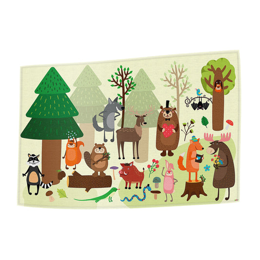 Handtuch Wald Tiere