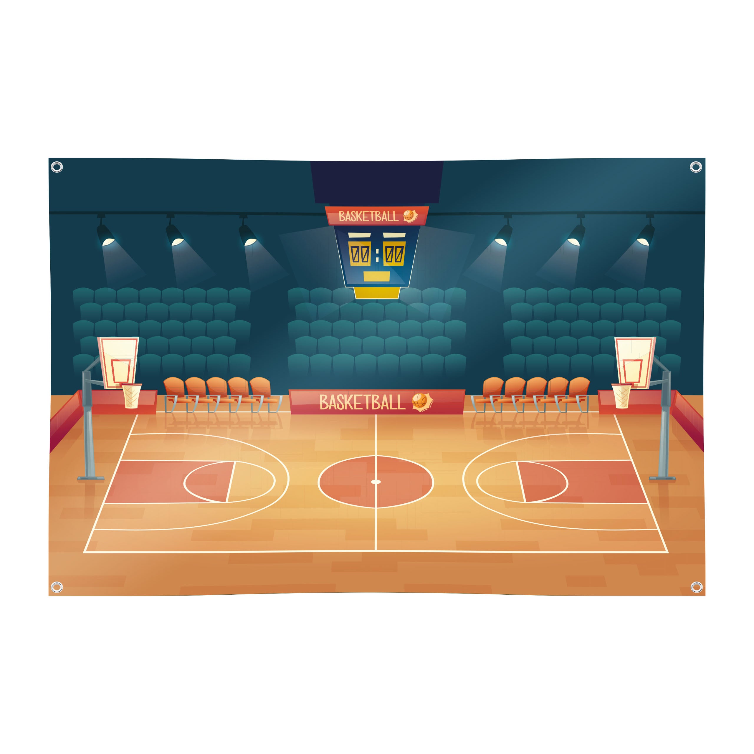 Spielplane Basketball – wetterfest und abwischbar für drinnen und draußen