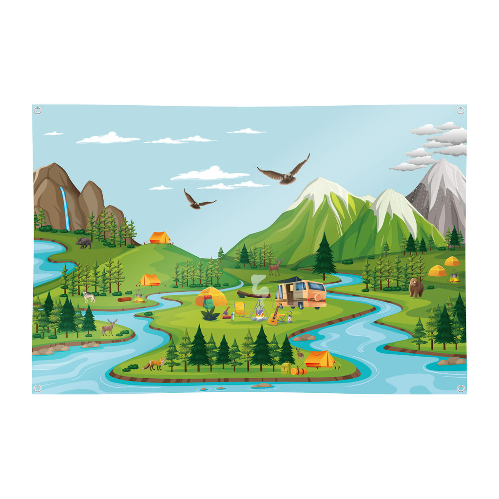 Spielplane Camping – wetterfest und abwischbar für drinnen und draußen