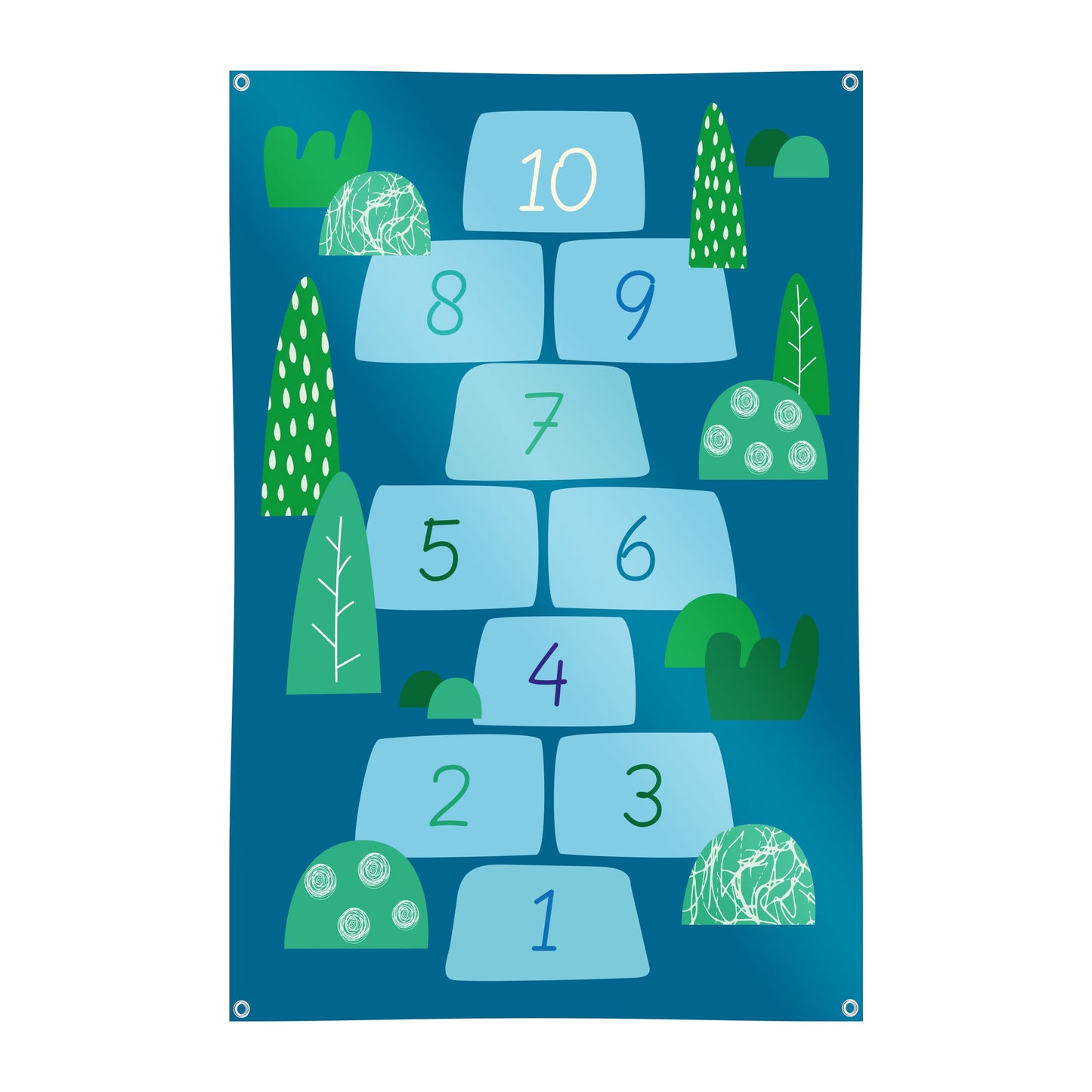 Spielplane Hopse-Spiel blau