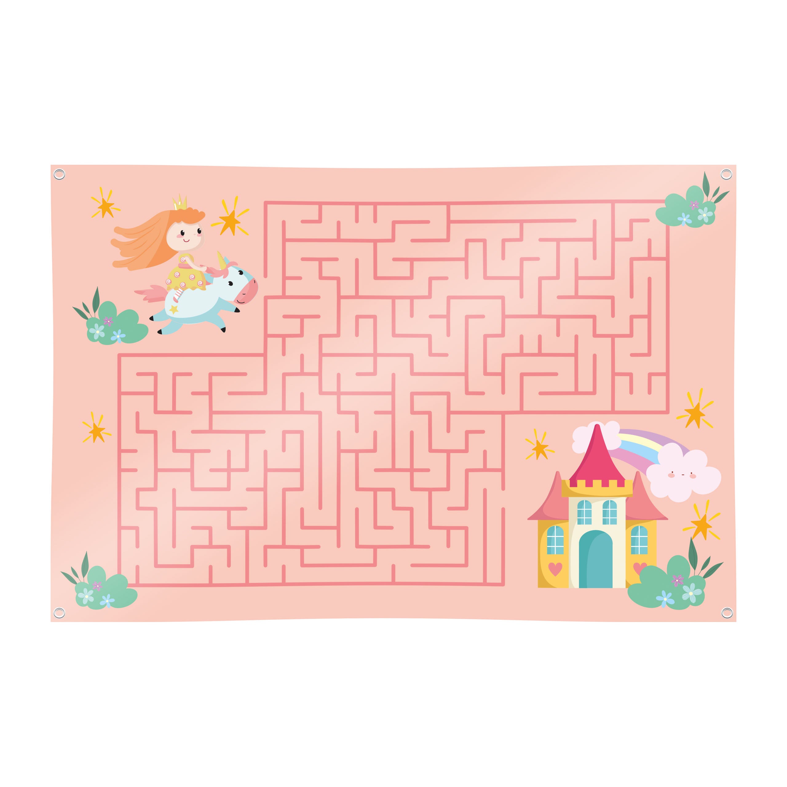 Spielplane Labyrinth Prinzessin – wetterfest und abwischbar für drinnen und draußen
