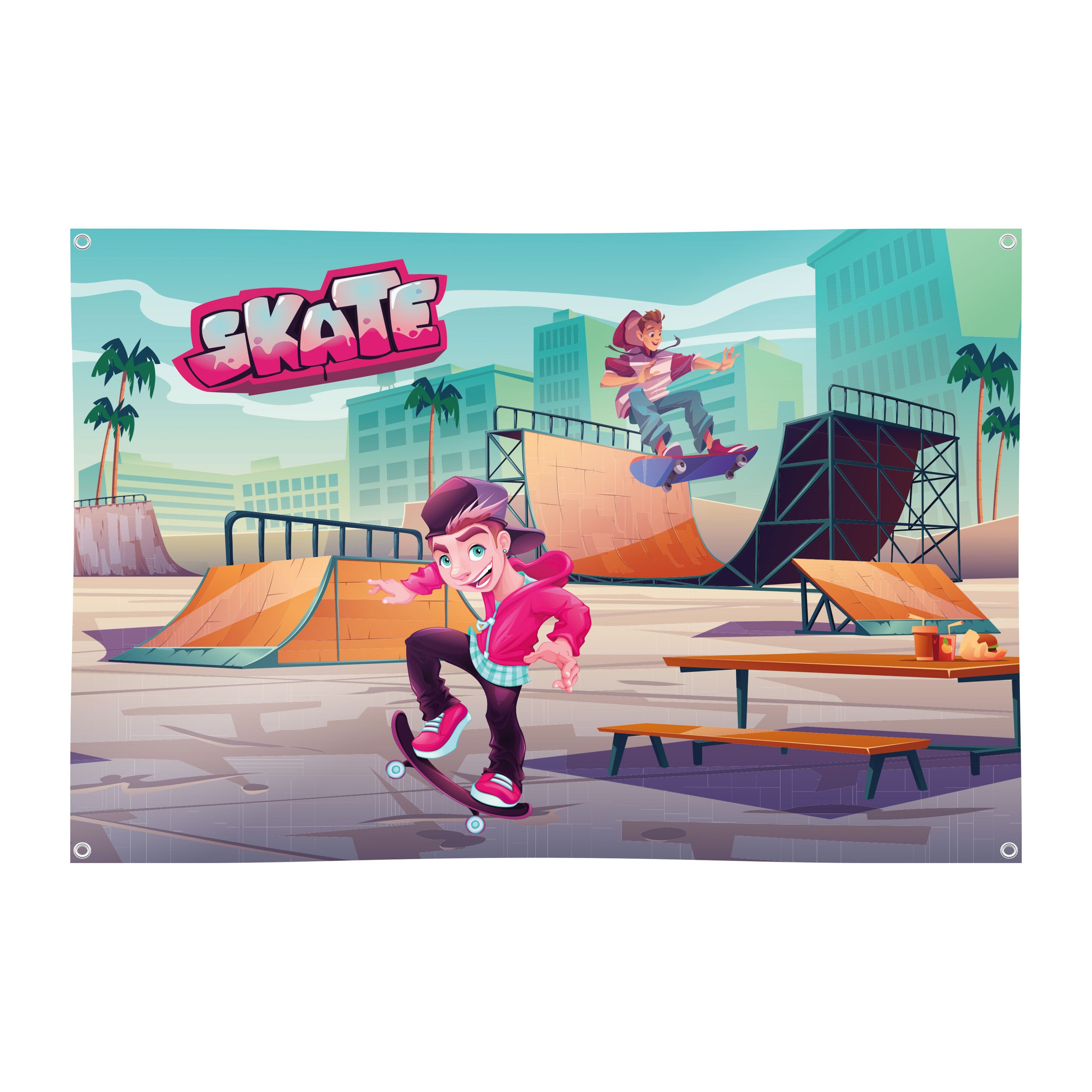 Spielplane Skatepark – wetterfest und abwischbar für drinnen und draußen