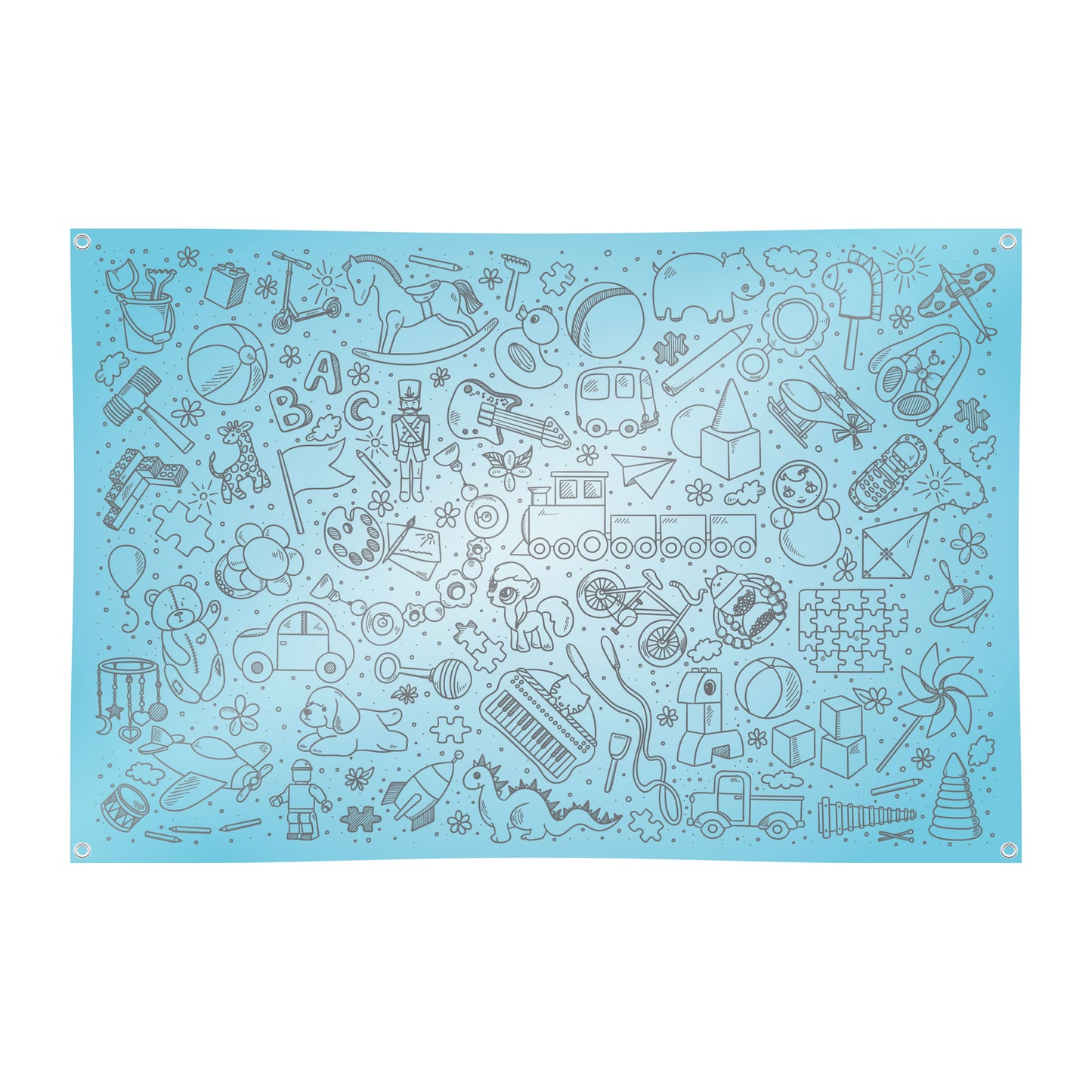 Spielplane Spielzeug blau