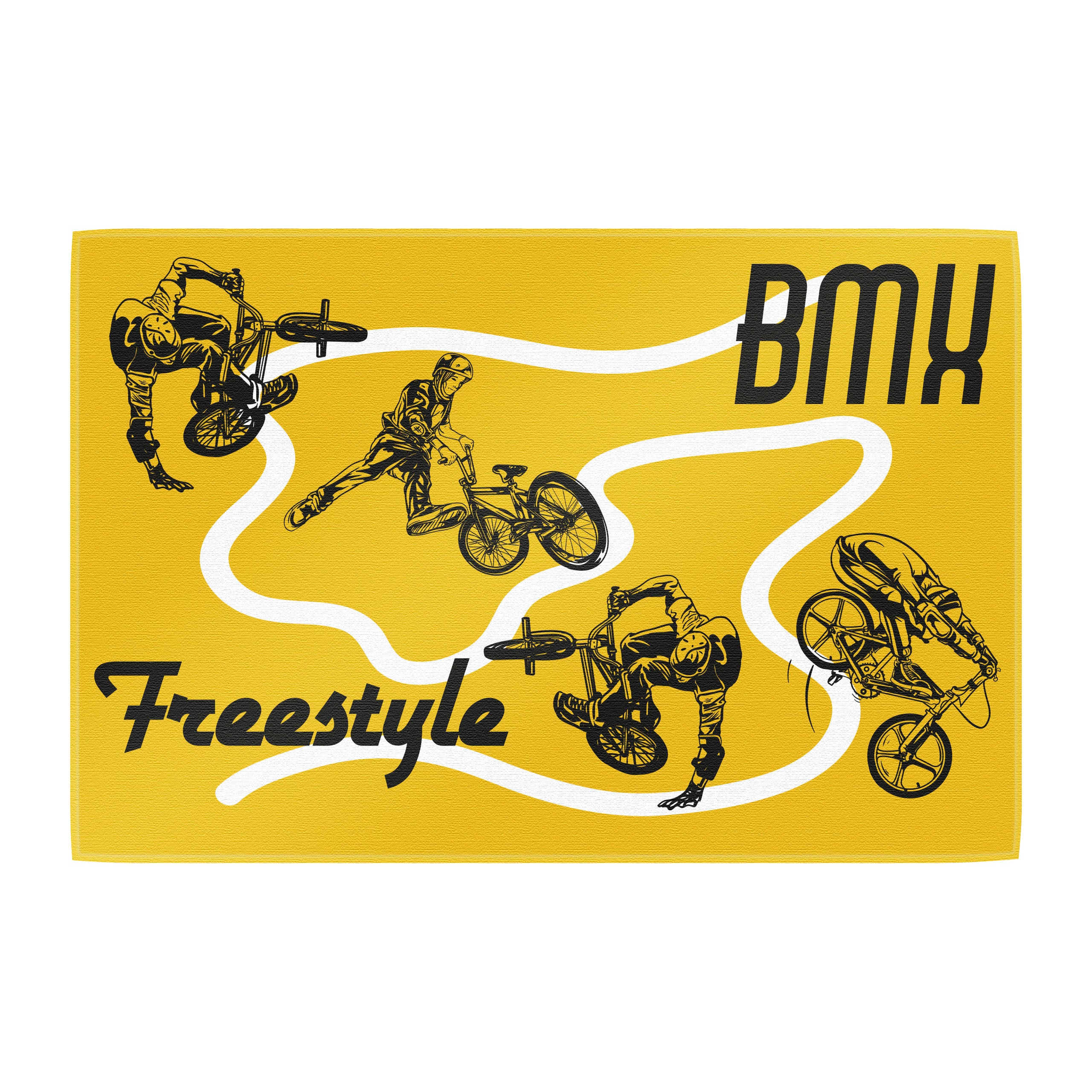 Spielteppich BMX fürs Kinderzimmer – rutschfest und waschbar