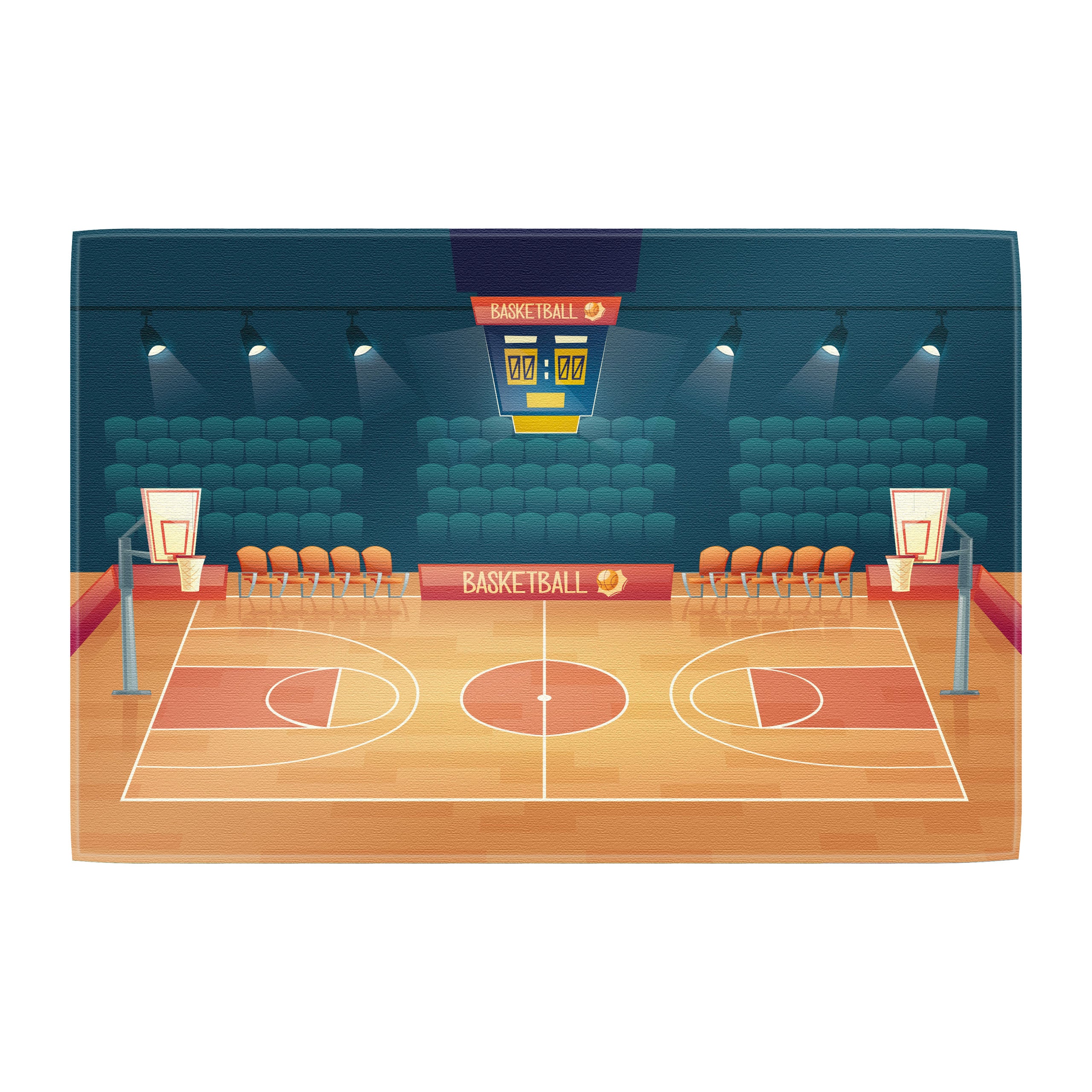 Spielteppich Basketball fürs Kinderzimmer – rutschfest und waschbar