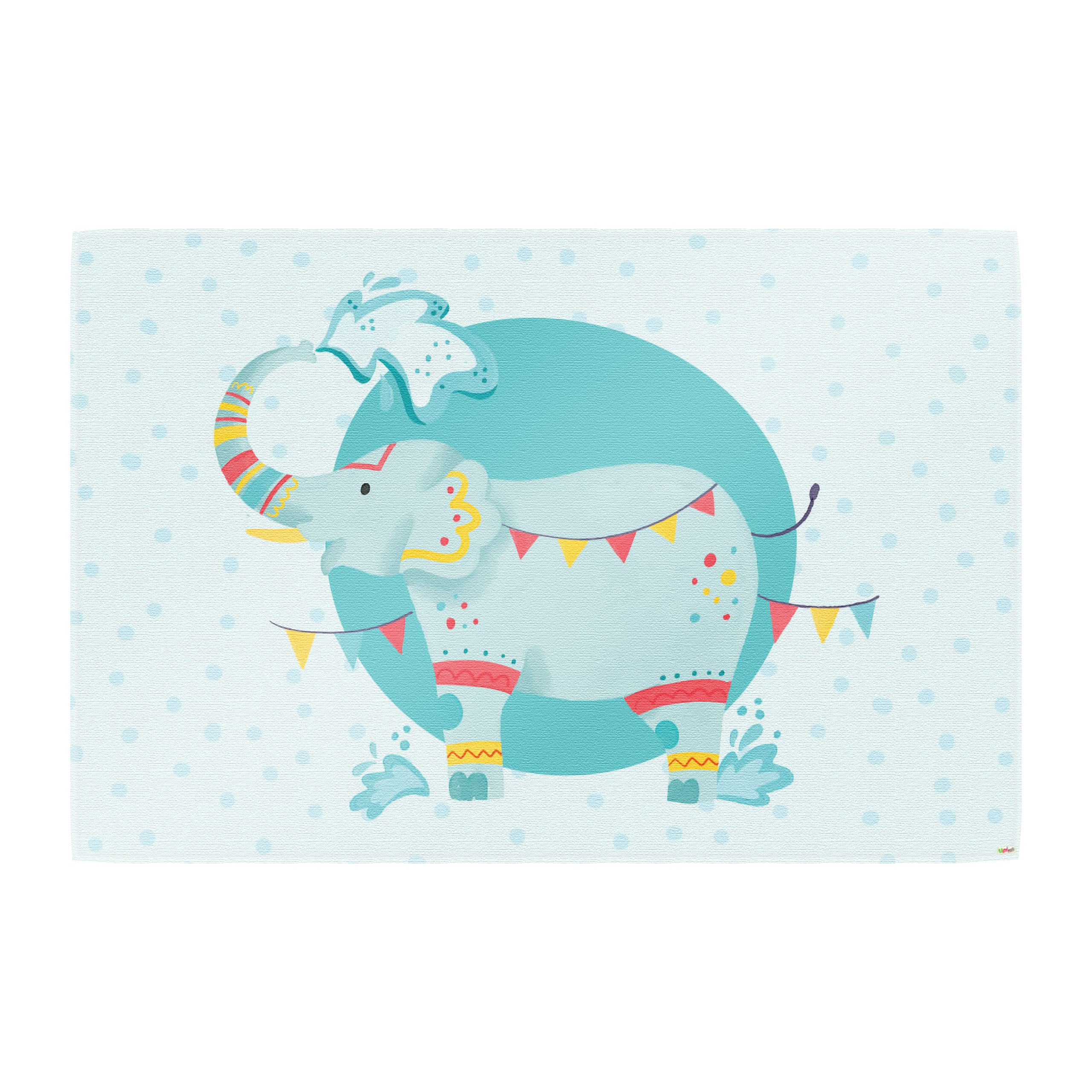 Spielteppich Elefant fürs Kinderzimmer – rutschfest und waschbar