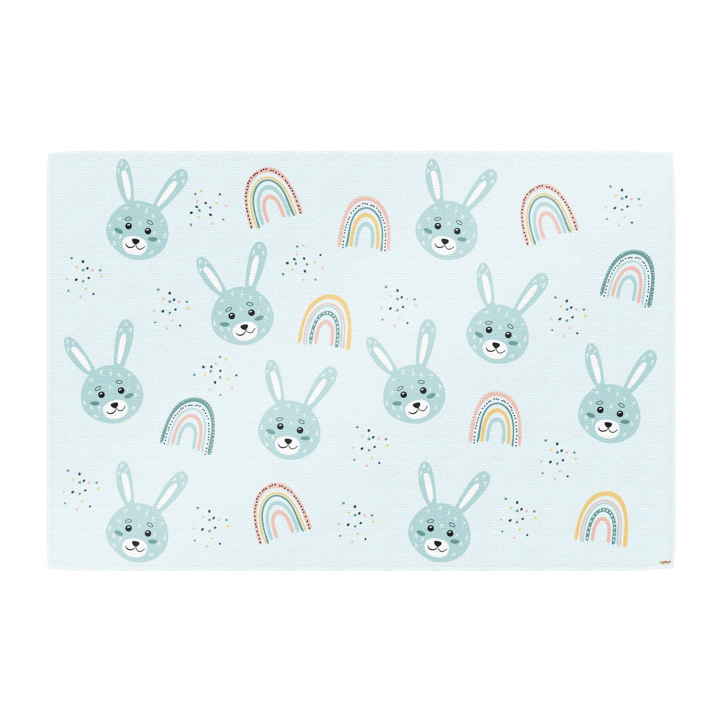 Teppich Hase blau