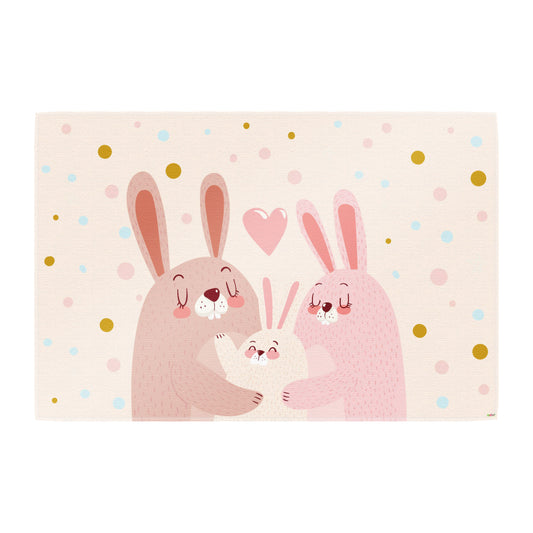 Teppich Hase rosa