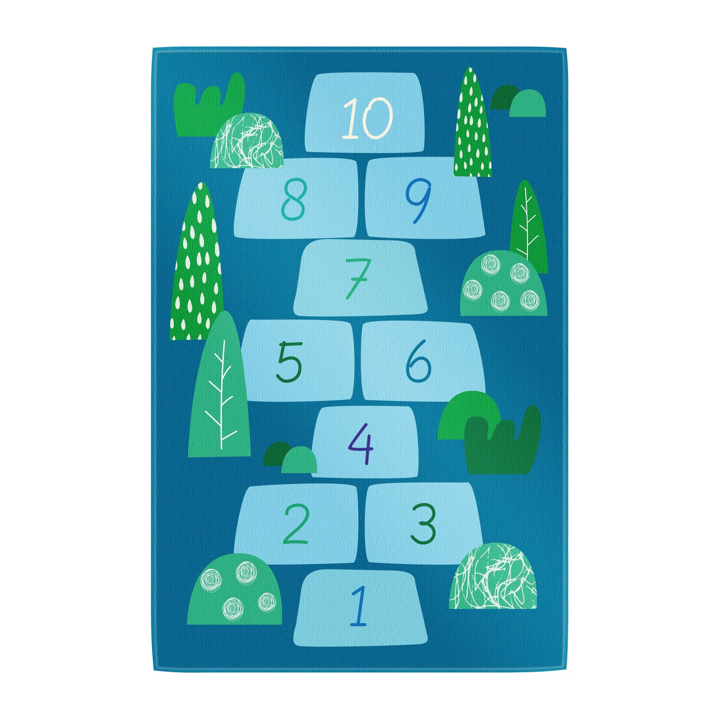 Teppich Hopse-Spiel blau