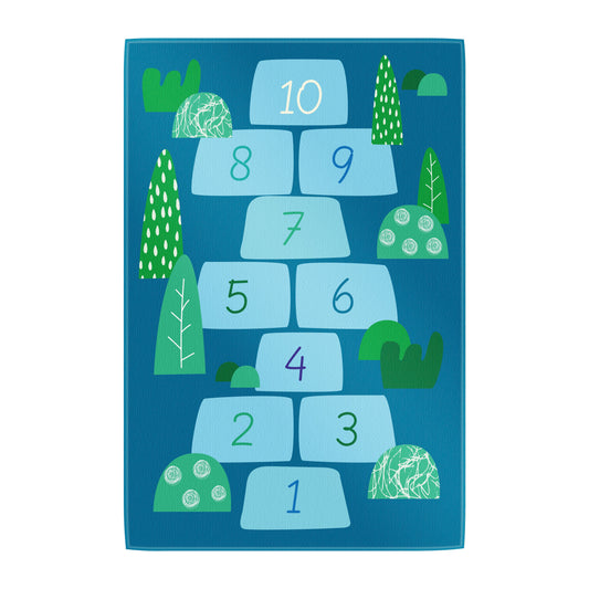 Teppich Hopse-Spiel blau