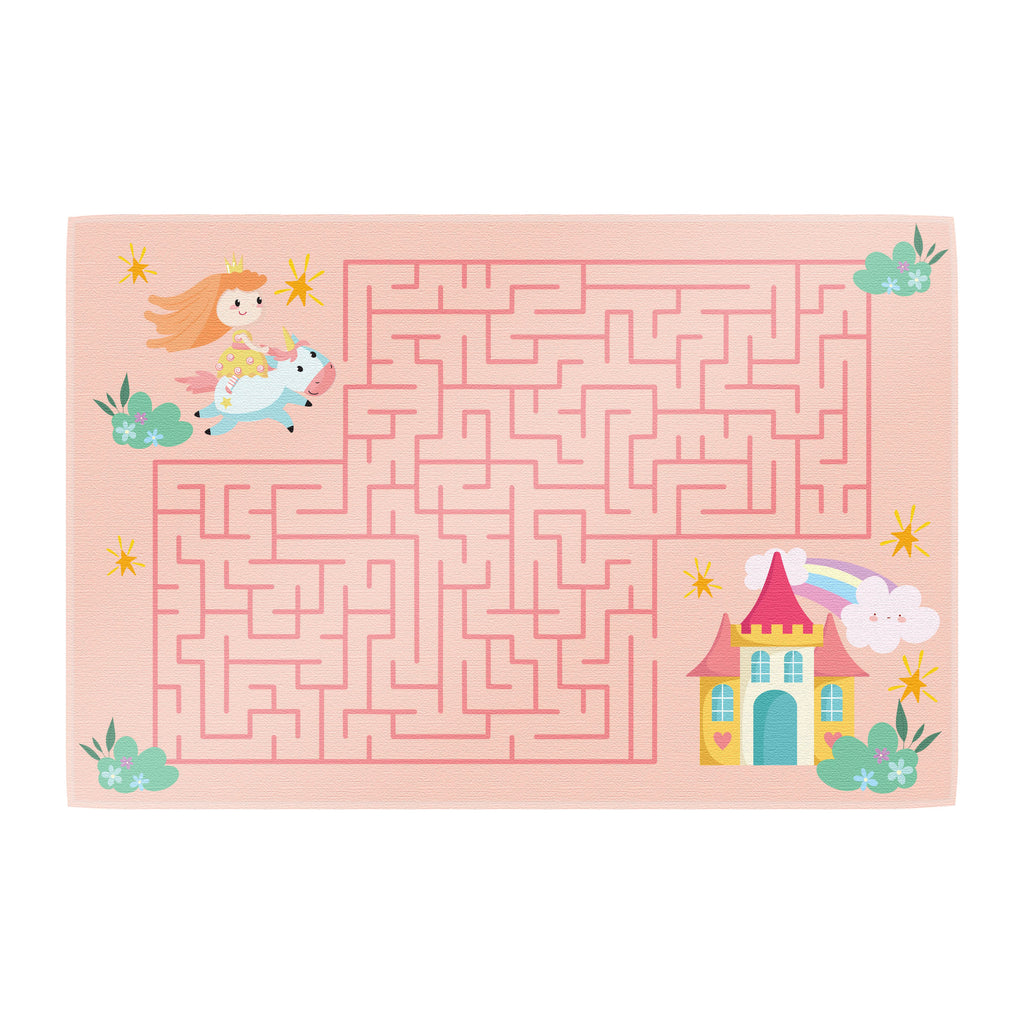 Spielteppich Labyrinth Prinzessin fürs Kinderzimmer – rutschfest und waschbar