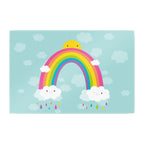 Spielteppich Regenbogen Sonne Wolken fürs Kinderzimmer – rutschfest und waschbar