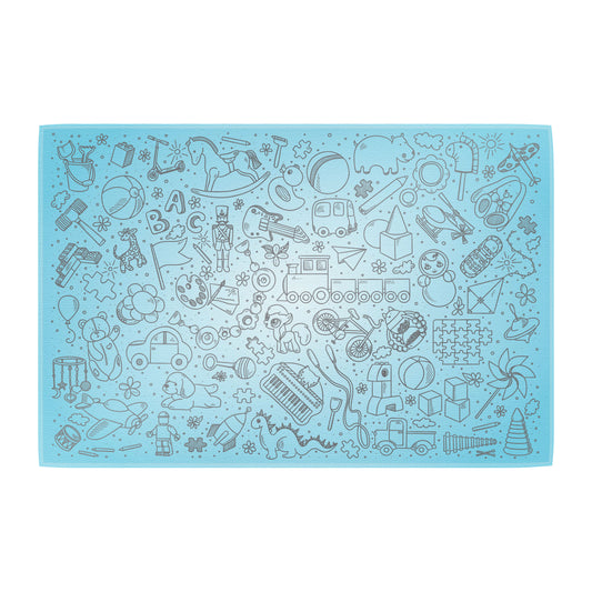 Teppich Spielzeug blau