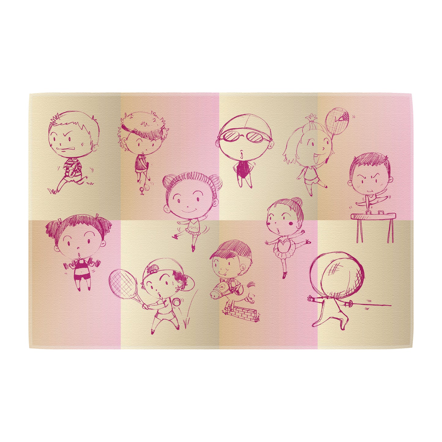 Teppich Sportarten rosa