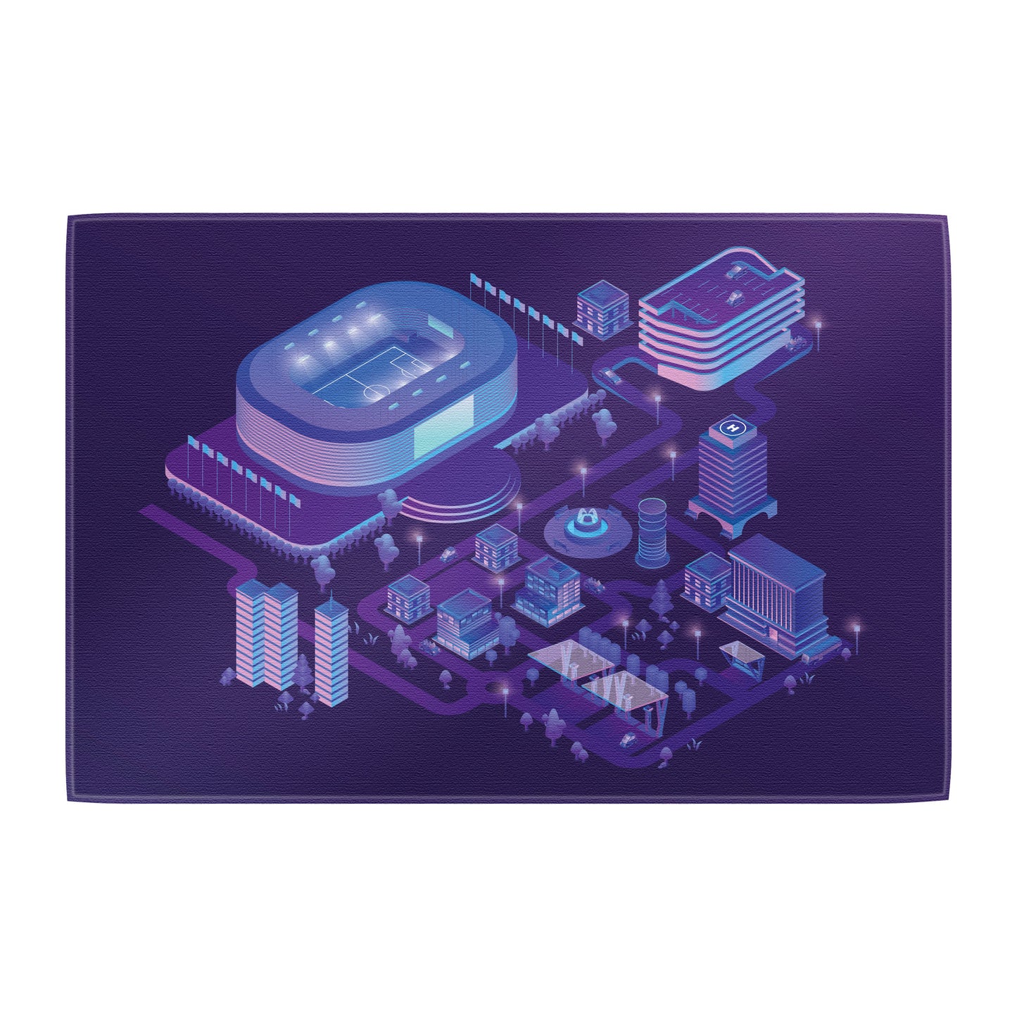 Teppich Stadion ultraviolett