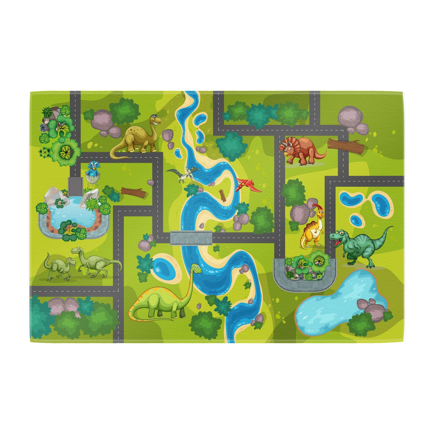 Teppich Urwald-Dinos