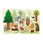 Spielteppich Wald Tiere fürs Kinderzimmer – rutschfest und waschbar