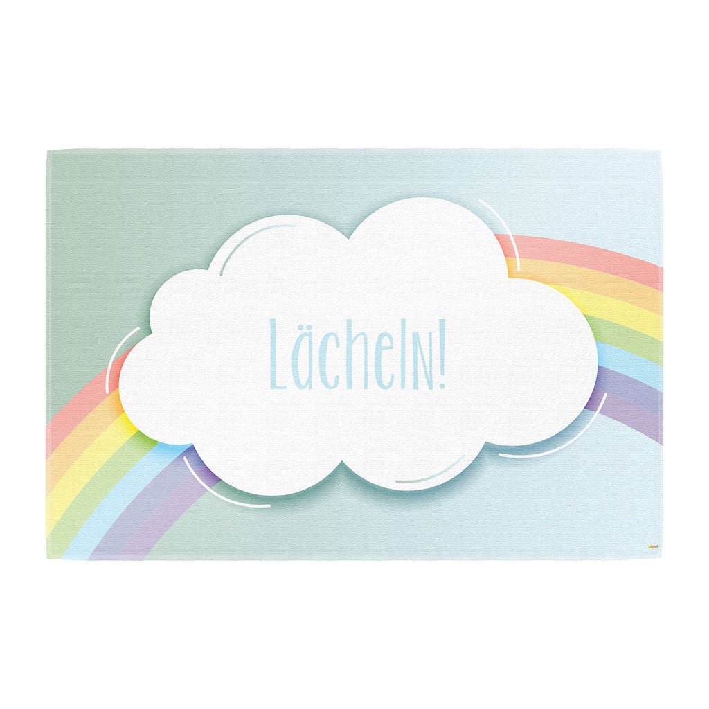 Spielteppich Wolke Regenbogen fürs Kinderzimmer – rutschfest und waschbar