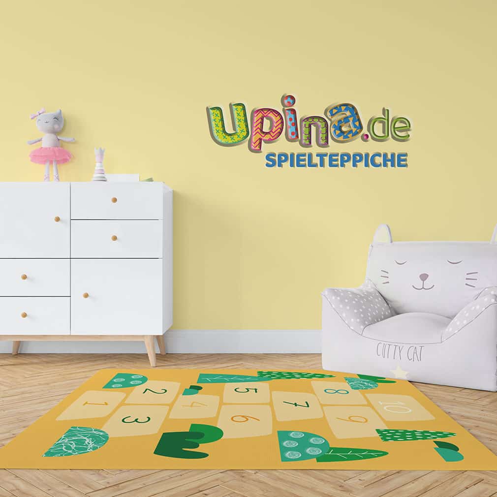 Hopse-Spiel gelb Teppich - upina.de