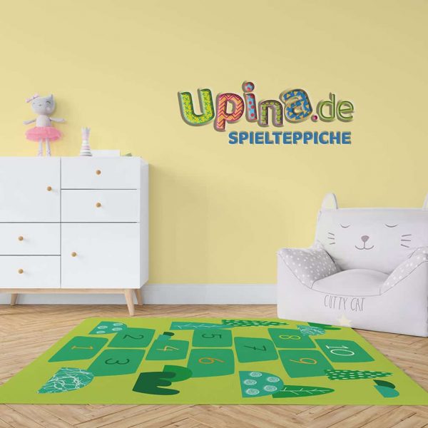 Hopse-Spiel grün Teppich - upina.de