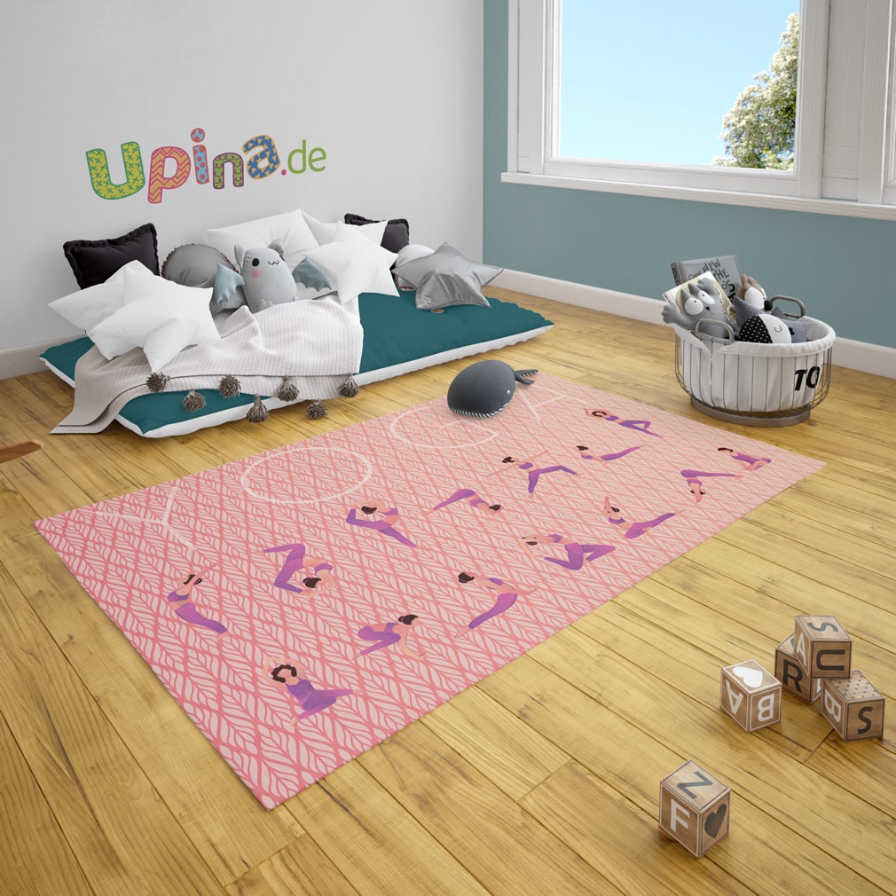 Spielteppich Yoga rosafarben von upina.de